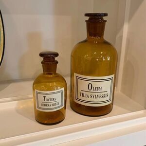 Amber Glass Apothecary Bottles